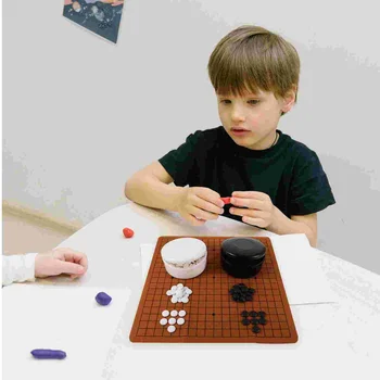 Комплект дъски за игра в шах Go Интересна играчка Преносима детска образователна играчка Пет в редица, за възрастни