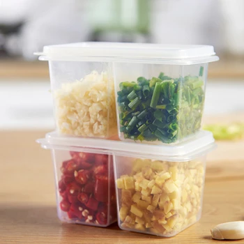 Комплект Кутии за зелен лук и чесън Пластмасови Кутии с Кухненски Органайзер За съхранение на Аксесоари за домашно Съхранение на Битови Контейнери за хладилник