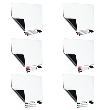 Комплект магнитни дъски с 3 маркери за сушене, изтриване, лист за табла за съобщения на хладилник