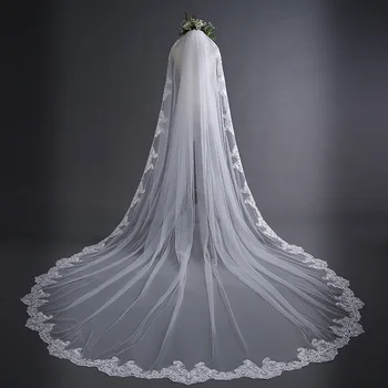 Конте с дължина 3 метра, Европейска и американска Сватба воал за младоженци