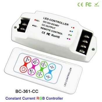 Контролер за RGB Led Лента постоянен ток 350mA/700mA BC-361-CC RGB Dimmer с Радиочестотни Безжично дистанционно управление DC12V-48V за Led Лампи