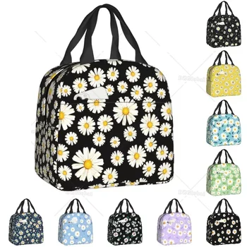 Красива цвете чанта за обяд с лайка, портативен хладилник с цветен модел, термоизолированная кутия за bento за жени, Детска чанта за пикник с храна.