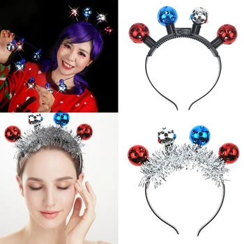 Креативни led панделка за коса във формата на кълбо, Модни аксесоари за коса за карнавали за възрастни
