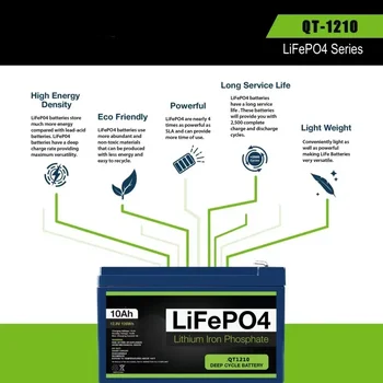 Литиево-желязо-фосфатный батерия висок клас с капацитет от 12V 10Ah за електрически превозни средства, батерии за съхранение на електроенергия, електрически инхалатор LiFePO4 battery