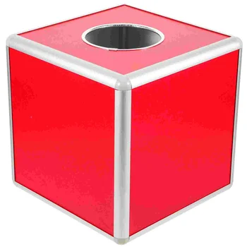 Лотерейная кутия Квадратна кутия за игра на лотариен топката Многофункционална кутия за съхранение на билети Кутия за томбола бонуси