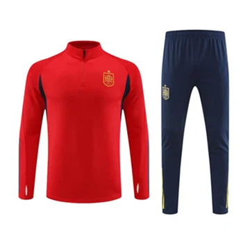 Лятна марка дрехи синьо, червено, бяло трико, изработена по поръчка на тениска с къси ръкави и къси панталони, комплект от лек трикотаж под формата на чинии, може да бъде в 2023-2024 г.