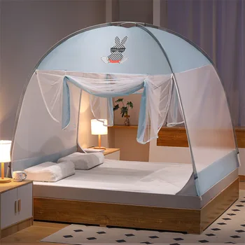 Лятна Нов Преносим Всплывающая палатка за къмпинг с балдахин за легло в студентски квартири комарници Twin Full Queen King Size Противомоскитная окото