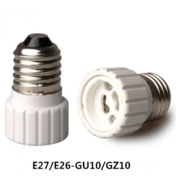 Метална основа лампа E27-GU10, Траен пластмасов огнеупорни конвертор, адаптер за контакта бели крушки, led лампа.