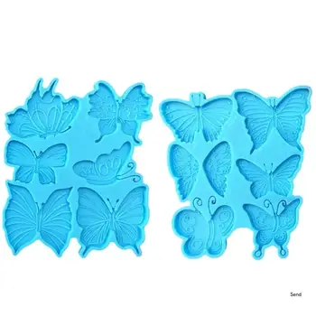 Множество силиконова форма на Форми от епоксидна смола, под Формата на колиета-пеперуди