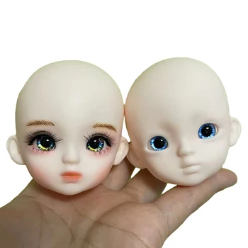 Модерен грим със собствените си ръце 1/6 Главата на куклата Bjd Ръчно изработени 30 см Главата кукли с очите Аксесоари Детска играчка, Играчка подарък за момичета
