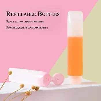 Модерен пакет за дозиране на течности ярки цветове Бутилки за опаковане лосион Контейнер за грим Почистващо средство за лице Шампоан Чанта за съхранение