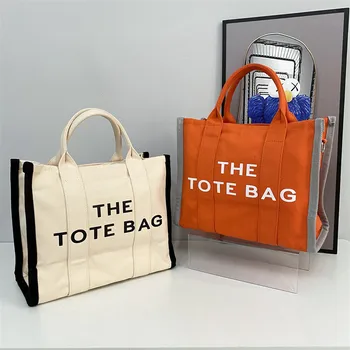 Модни дамски чанти с прости букви, тенденция 2022, зимни чанти през рамо, луксозна дамска чанта за пазаруване с голям капацитет