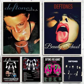 Музикален албум на певицата, Deftones, живопис върху платно, плакат на съвременното изкуство, популярна група, ретро принт, стенни рисунки за всекидневна декор