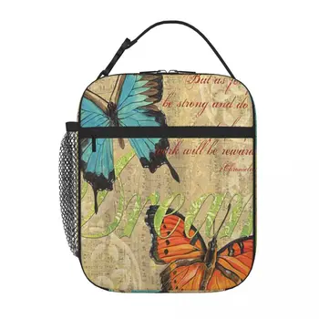 Музикални пеперуди Деби Dewitt Lunch Мъкна, обяд-бокс, чанта за обяд, дамски чанти за обяд