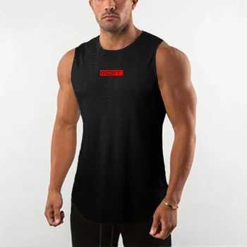 Мъжка риза за бодибилдинг, риза без ръкави за фитнес, ежедневна мода окото тренировочная жилетка за бягане, мъжки летни дрехи