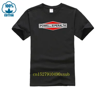Мъжка тениска за скейтборд Powell-Peralta Bones, Страхотна тениска С къс ръкав, Основната Мъжка тениска с принтом 100% на поръчка