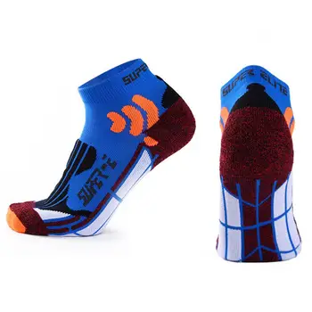 Мъжки спортни чорапи Летни Плетени чорапи за джогинг, Компресия, абсорбиращи потта Чорапи до глезена на крака, Мъжки, Дамски къси чорапи за фитнес и разходки с дълбоко деколте