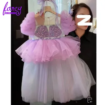 Недоволство миди Дизайн на детска испански вечерна рокля за бала Рокля за рождения ден на Детски дрехи за кръщенета Костюми на Русалки за момичета 2023