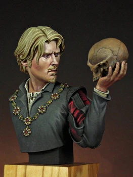 Неокрашенный комплект 1/12 Бюст принц Хамлет Датски, историческа фигурка от смола, миниатюрен гаражно комплект