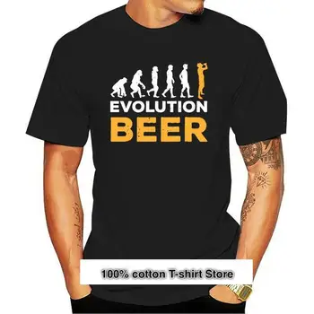 Нова Забавна риза Evolution Бира За Любител на бира, Реколта тениска 2021, Модни Лятна Мъжка тениска в стил Хип-Хоп, Европейски Размер S-3xl, Дизайн
