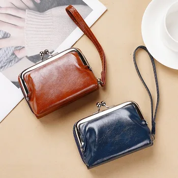 Нова чанта за дреболии LONNY, дамски портфейл за монети с катарама, 4-инчовата чанта-клатч с цип