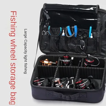Нова чанта за съхранение на риболовни колела Luya, преносима чанта за риболовни принадлежности, рибарски аксесоари, многофункционална чанта за съхранение на открито, чанта за къмпинг