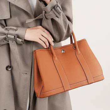Новата модерна Дамска чанта-тоут от естествена кожа, дамски чанти-месинджър през рамо, луксозни чанти през рамо, ежедневни чанти-лотария