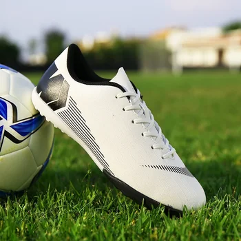 Нови професионални мъжки футболни обувки Turf, детски улични футболни обувки с дълги шипове, футболни обувки AG / TF за момчета, мъжки маратонки за футзала