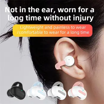 НОВИ слушалки с костна проводимост, открит скоба за ушите, безжични слушалки с микрофон, спортни слушалки за Android&
