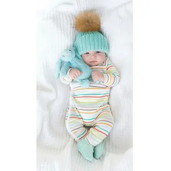 Новородено топла Зимна детска шапка за момичета и момчета, вязаный кожени топки с помпоном, детски шапки-те