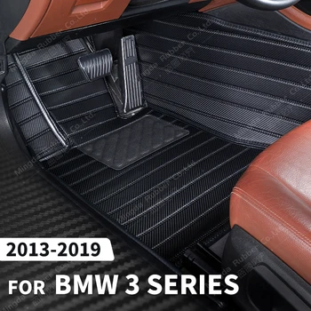 Обичай Подложки, изработени От Въглеродни Влакна За BMW 3 Series F30 2013-2019 14 15 16 17 18 Метра килими, Аксесоари За Интериор на Автомобил