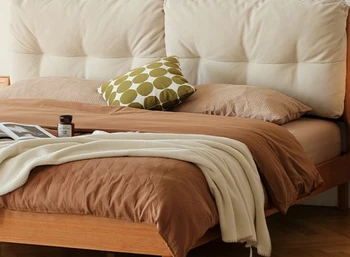 Облак легло от масивно дърво японската мебели ретро меко легло двойно легло