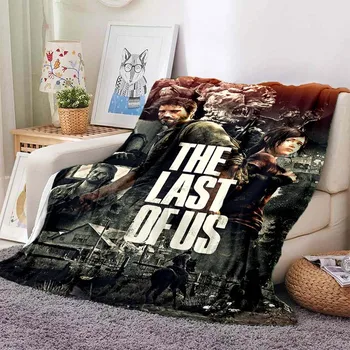 Одеяло с принтом The Last of Us, произведено по поръчка, Меко одеяло, Меки топли фланелен одеяла, подарък за рожден ден, одеало за легло, Коварен одеало, одеала