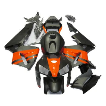Оранжев Матово-черен комплект обтекателей от ABS-пластмаса за мотоциклет Honda CBR600RR CBR600 RR F5 2005-2006 автомобил