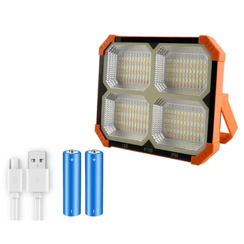 Оранжев преносим слънчевата светлина с led подово светильником капацитет от 500 lm идеален за къмпинг, на открито и аварийно осветление