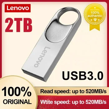 Оригинални Lenovo U Disk Flash Drive 3.0 висока скорост 2 TB 128 GB USB Преносим Метален SSD Твърд Диск Външна Флаш Памет За Лаптоп