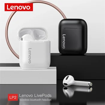 Оригинални слушалки Lenovo LP2 Bluetooth TWS Безжични слушалки Водоустойчиви спортни слушалки Детска слушалки за слушалки