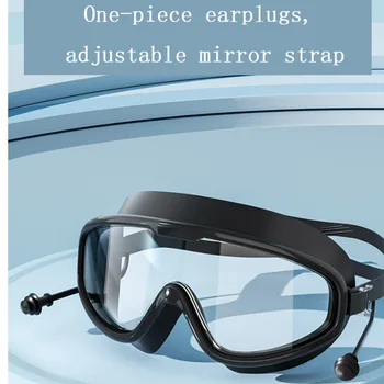 Очила за плуване с късогледство, Очила за гмуркане, Бяло, Черно Облекло за плуване за възрастни, Водоустойчив мода за Мъгла, Широк зрителен ъгъл