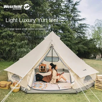 Палатка за нощуване на открито Сгъваема юрта за пикник Защита от дъжд Защита от слънцето Сгъсти индийски пирамидална лампа