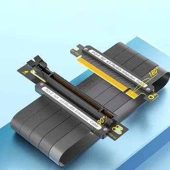 Полноскоростной удължител PCIE X16 с вертикален съединител на 90 ° и 180 ° за по-лесно разширяване на графичния процесор