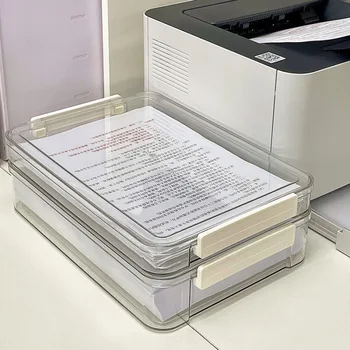 Проста хартиена прозрачна кутия за съхранение, по сметка на десктопа, папката с файлове с пристъпите на сертификат формат а4, кутия за файлове
