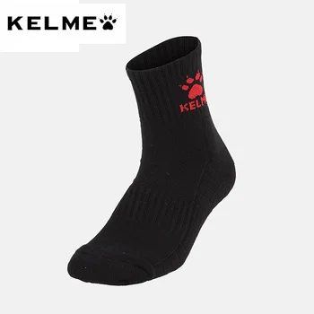 Професионални спортни памучни чорапи KELME Дишащи, абсорбиращи потта баскетболни чорапи за фитнес Мъжки чорапи памук K15Z907