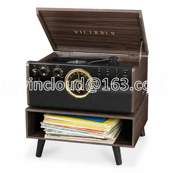 Ретро грамофон грамофонни плочи, Домашен плеър грампластинок, Радио, касетофон за cd-та с Bluetooth 