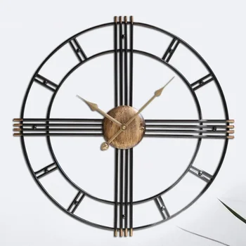 Ретро реколта железни декоративни старинни метални стенни часовници за всекидневна, спалня, офис