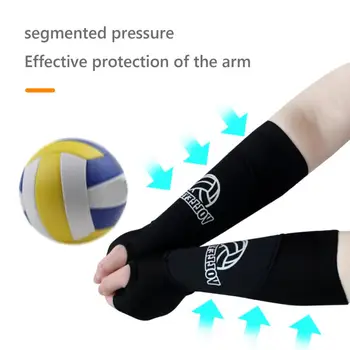 Ръкави за ръцете, Высокоэластичные ръкави за волейбол с дупка за палеца, мека подкрепа на предмишницата, 2 опаковки за подобряване на