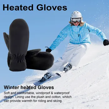Ръкавици с USB-топъл, непромокаеми ръкавици с топъл с топлинна изолация за зимни спортове, скално катерене на открито