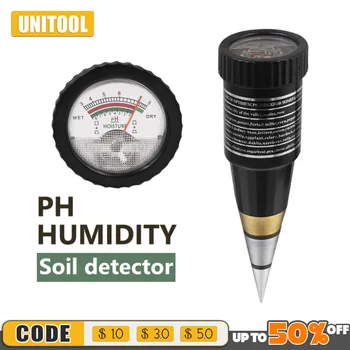 Ръчен сензор за влажност на почвата, влага, метална сонда за измерване на PH градинска почва, влагомер 10-80%