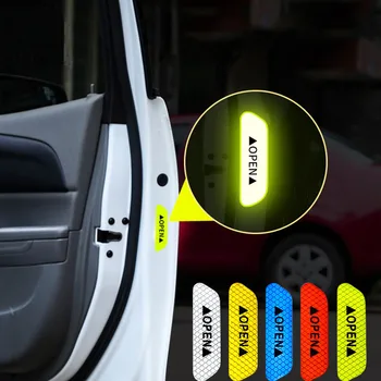 Светлоотразителни стикери на вратата на колата, светлоотразителни ленти с предупреждение за безопасно отваряне, автомобилни аксесоари, светлоотразителни стикери за интериора и екстериора
