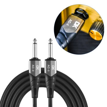 Свързване на кабел за китара DK 6,0 метра на 20 метра Инструментален кабел с шумопотискане аудио кабел 6,35 мм за бас-електрически китари