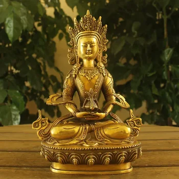 Семидюймовая бронзова статуя на Буда дълголетие, Тантра Буда
